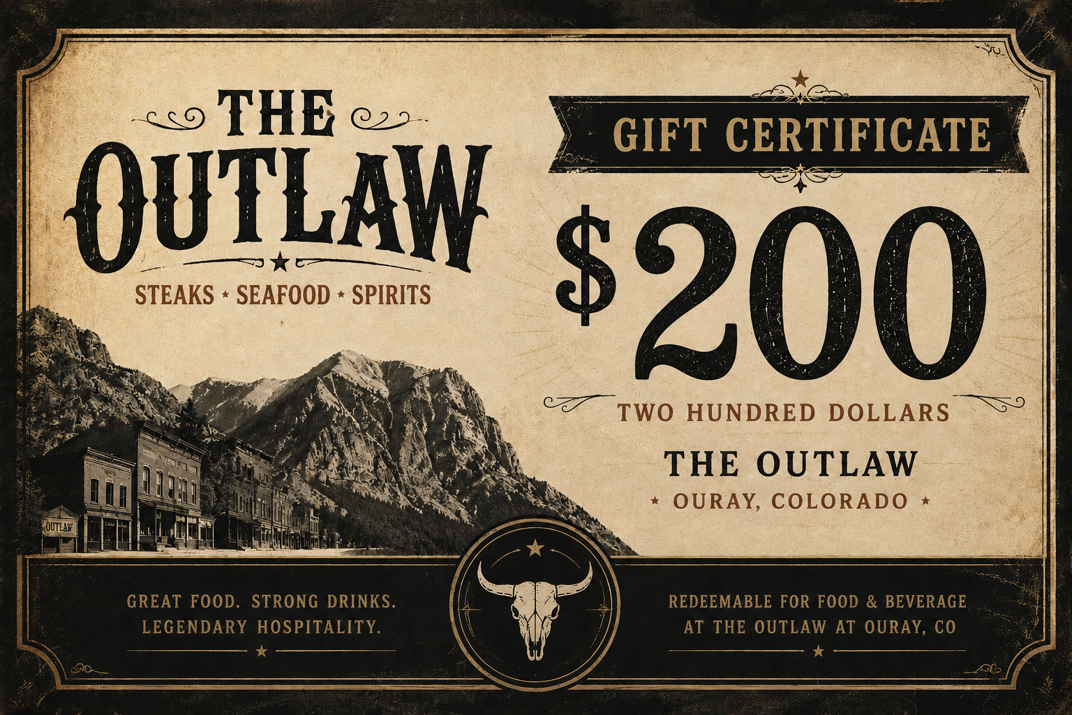 Outlaw Gift Card 200$